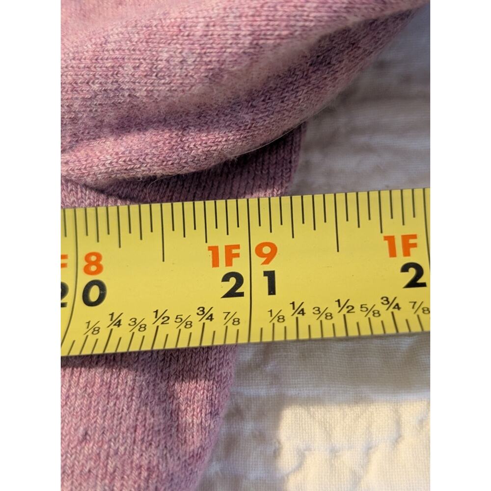 Vintage Lands' End Lavender Heather Button Front Cardigan Sweater Size L - Picture 7 of 8